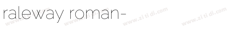 raleway roman字体转换